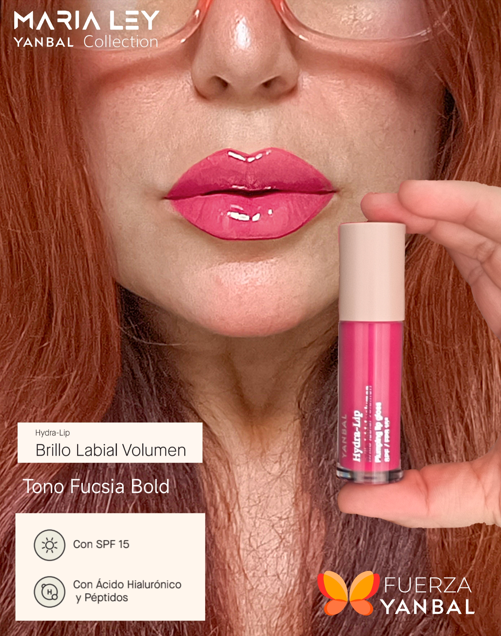 Maria Ley Yanbal Hydra-Lip Brillo Labial Volumen Tono Fucsia Bold