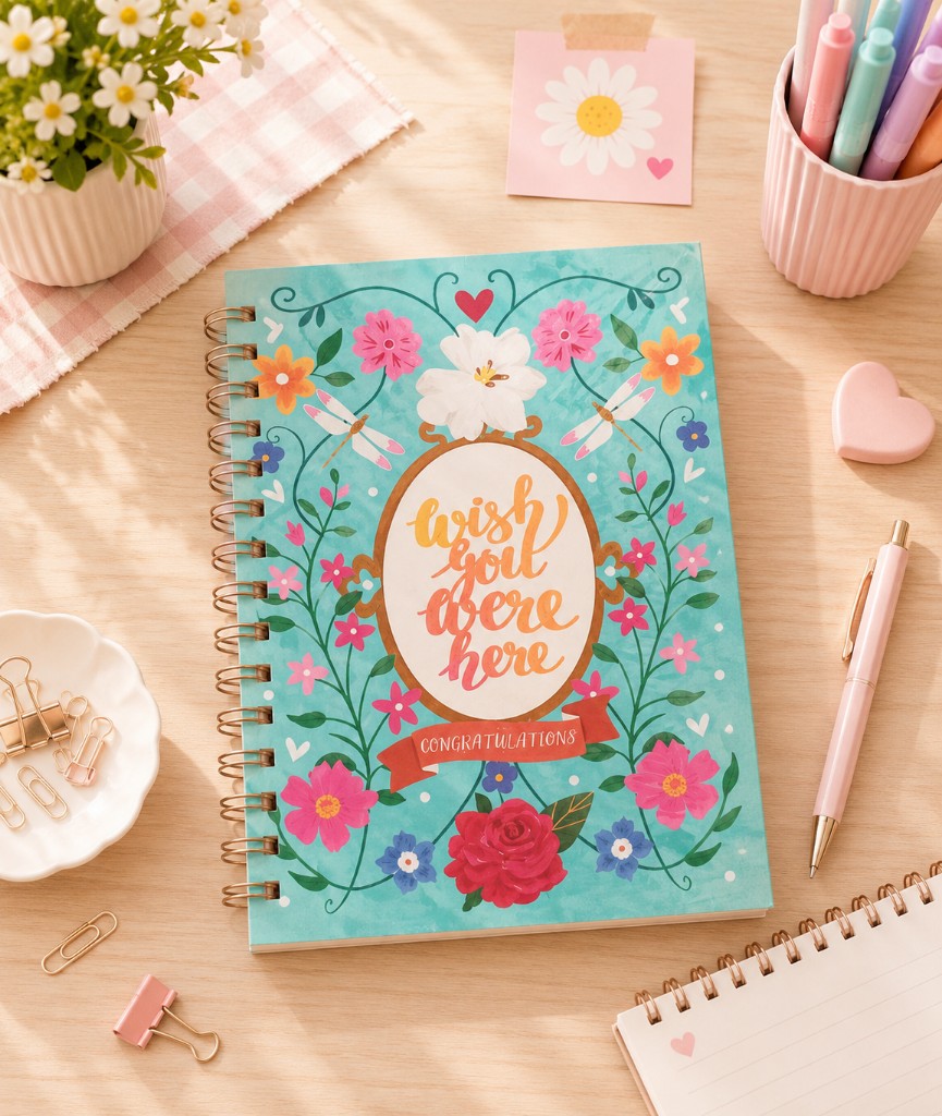 Cuaderno 🌼 "TE DESEO LO MEJOR, FELICITACIONES"