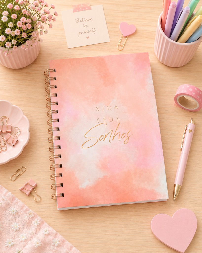 Cuaderno frase "SIGA SUS SUEÑOS" 💗