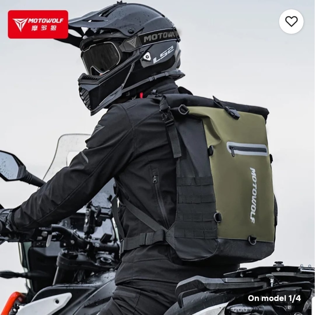 Motowolf mochila verde