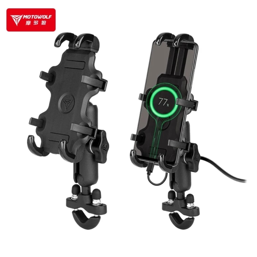 MotoWolf soporte celular negro