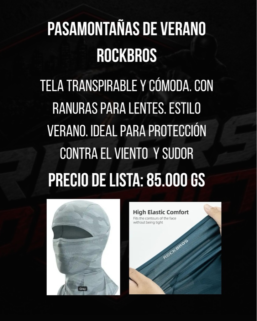 Rockbros pasamontañas gris