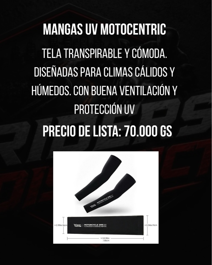 Mangas UV Motocentric negras