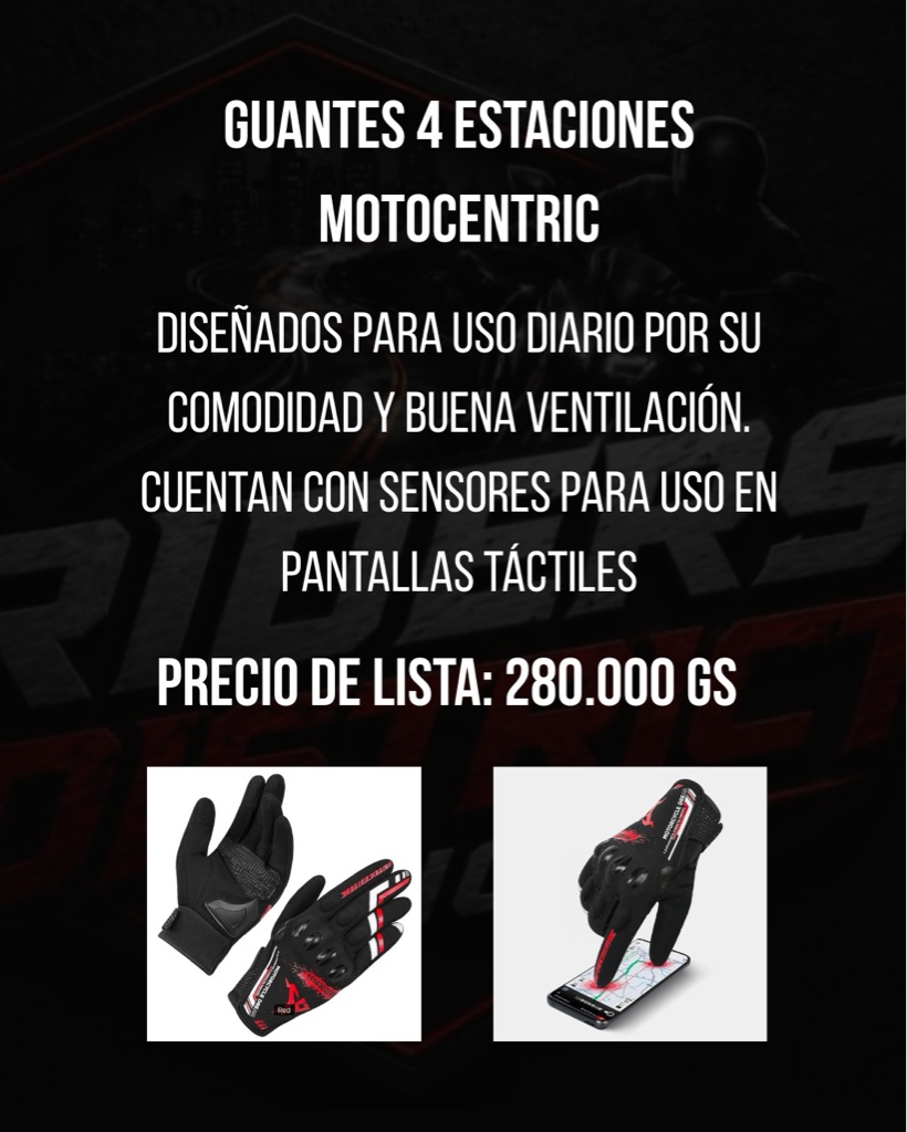 Motocentric guantes negros