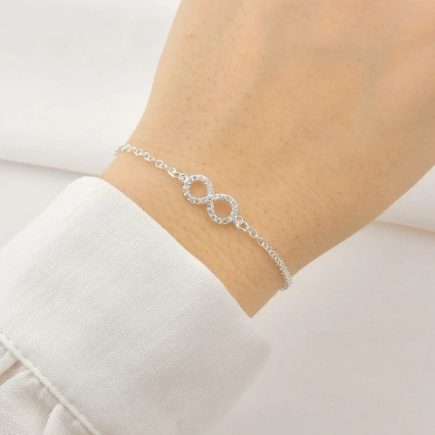 Pulseira infinito cravejado
