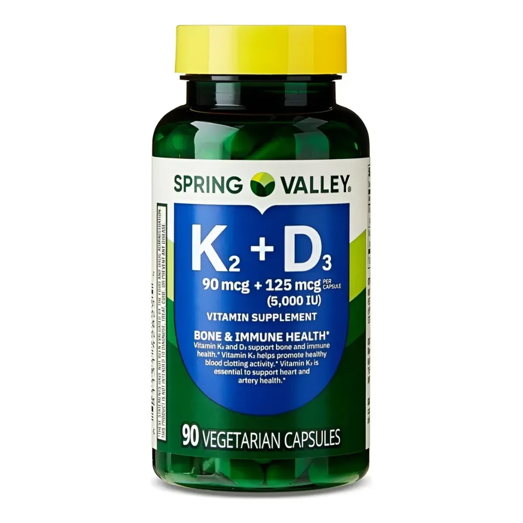 VITAMINA D3 + K2 90 CAPS SPRING VALLEY