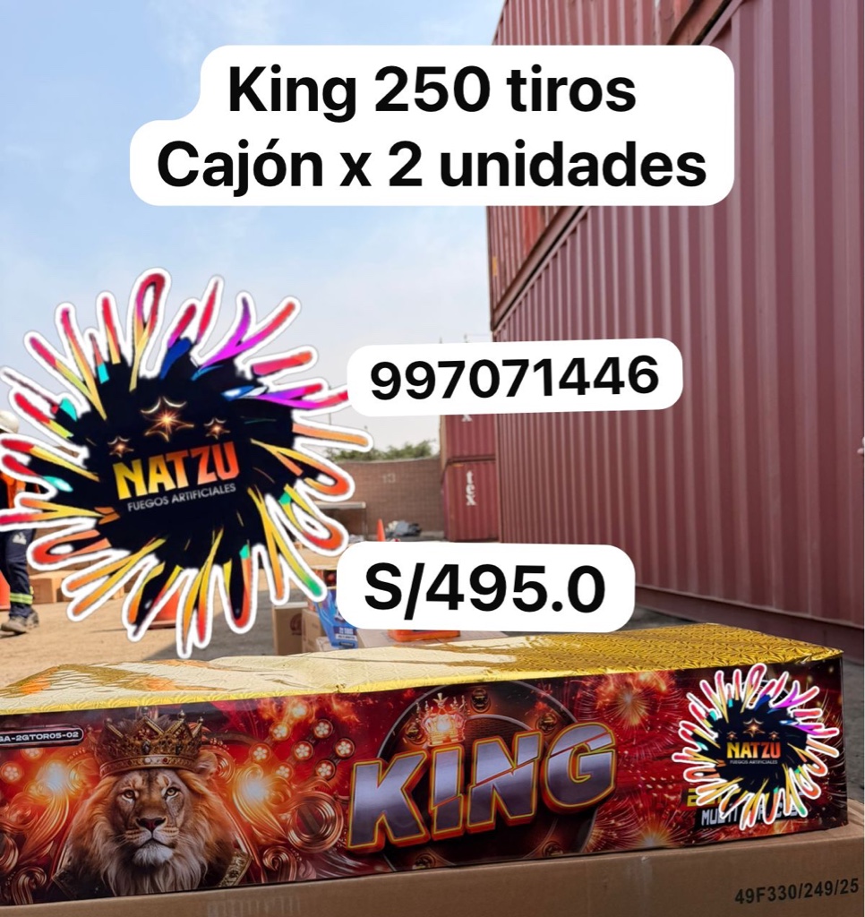 250 king cajón x 2 und