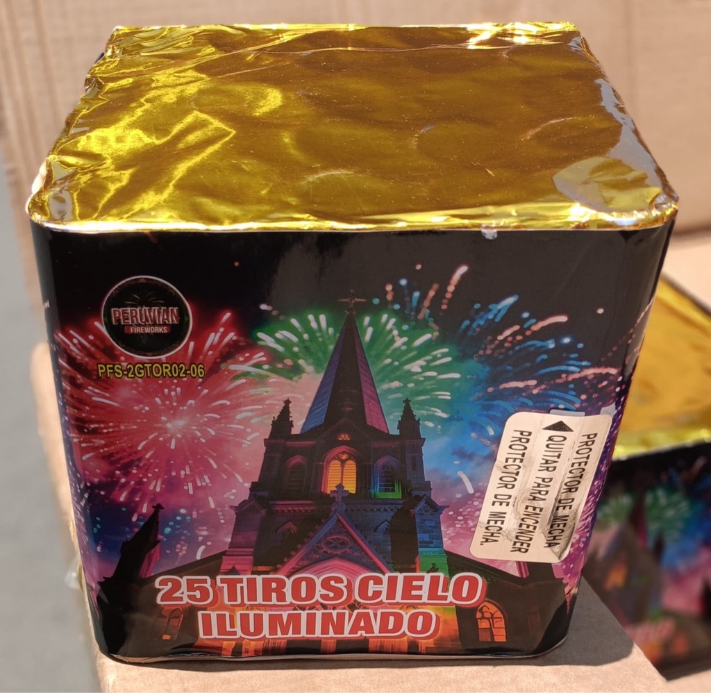 25 cielo iluminado cajón x 6 und