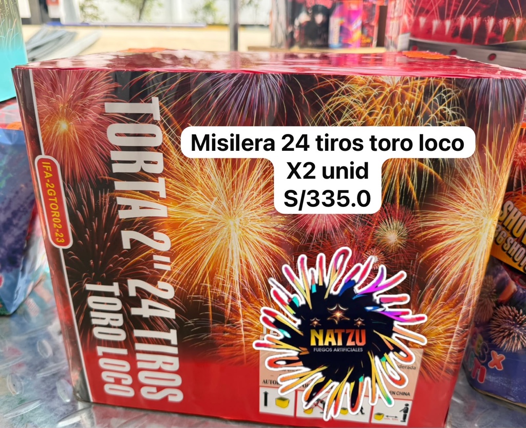 Toro loco 24 tiros cajón x 2 unid