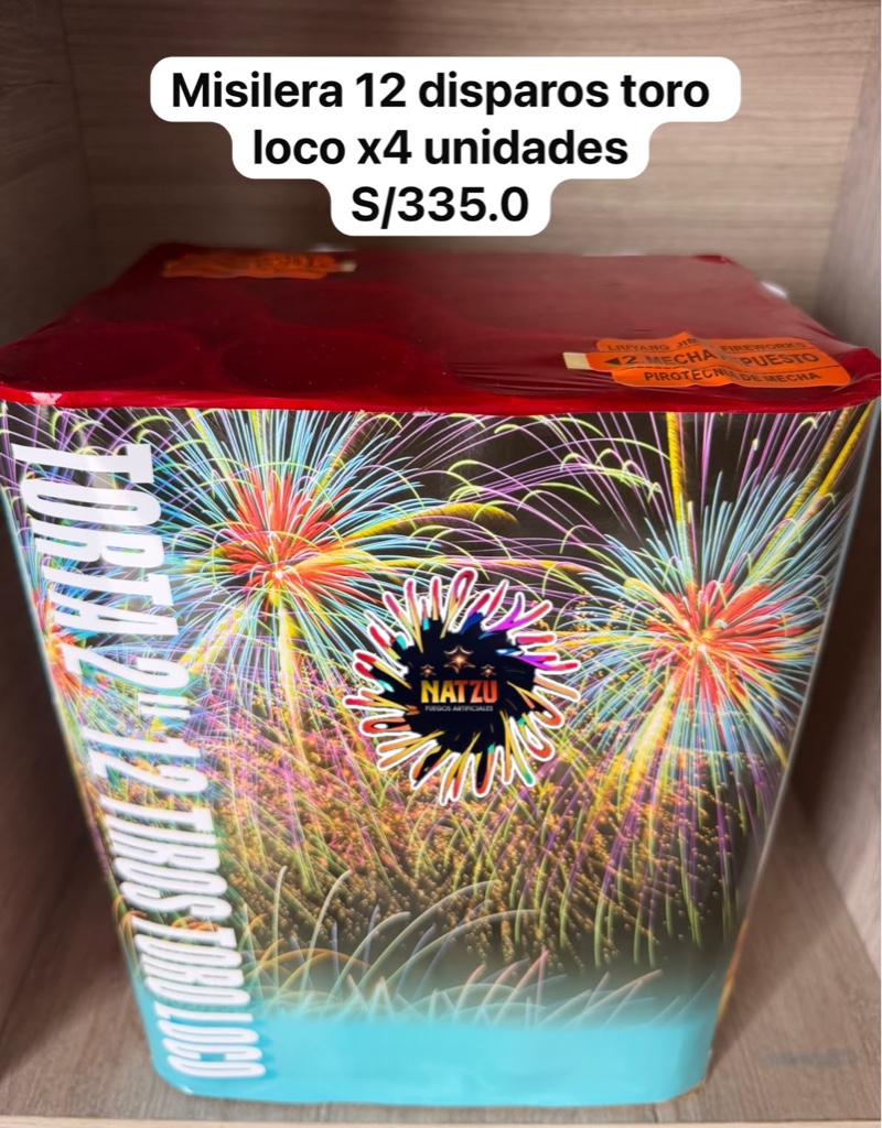 Toro loco 12 tiros x 4 und