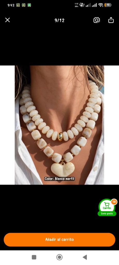 Collar blanco marfil