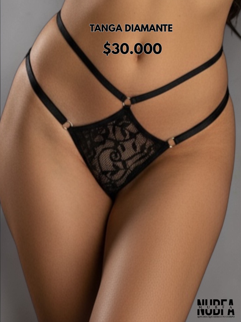 TANGA DIAMANTE NEGRA
