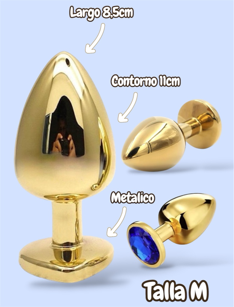 PLUG M DORADO METÁLICO