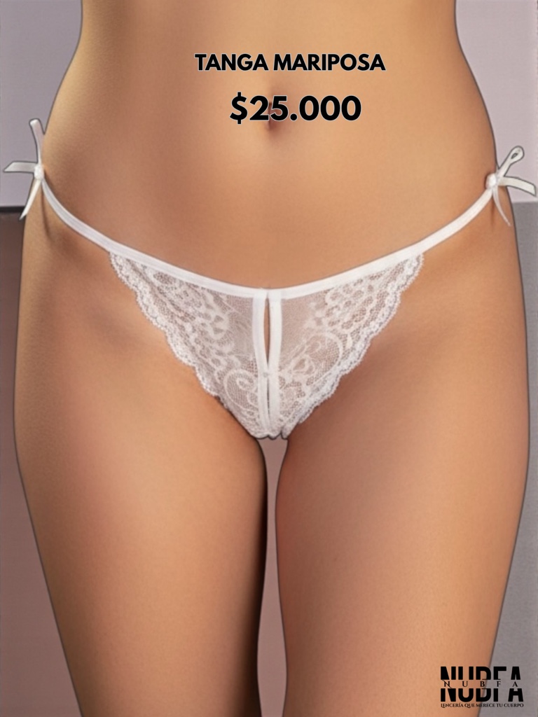 TANGA MARIPOSA BLANCA