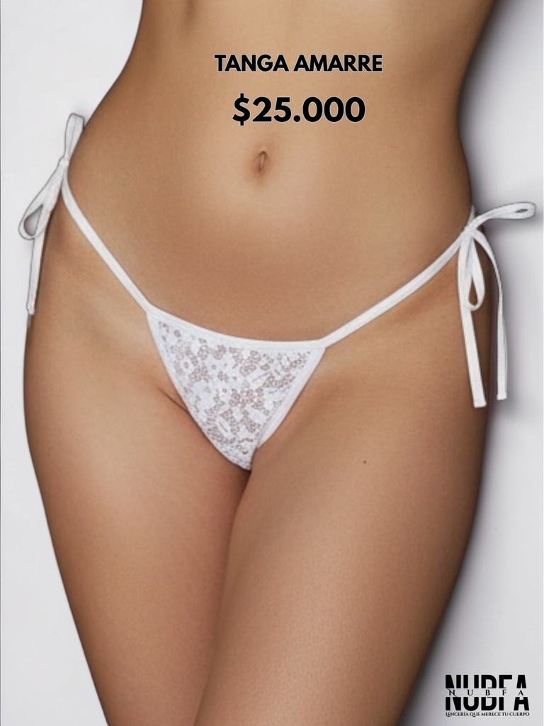TANGA AMARRE BLANCA
