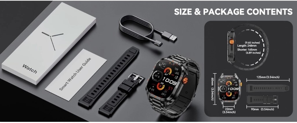 Reloj inteligente, modelo AK80. Bateria grande.