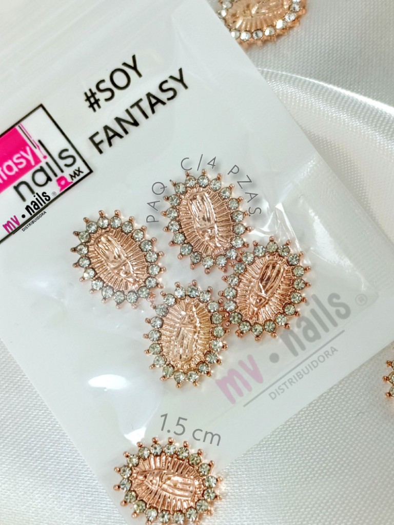 Fantasy Dije Virgen Rose Gold