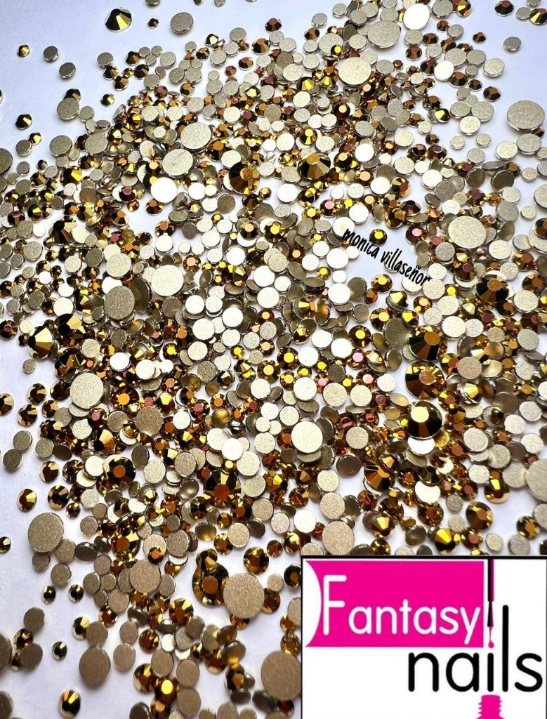 Fantasy Cristal Mix Dorado Metalico