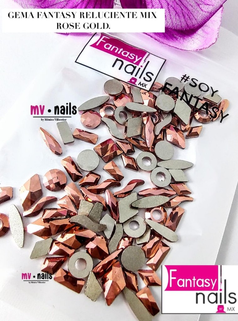 Fantasy Cristal Mix Gema Rose Gold