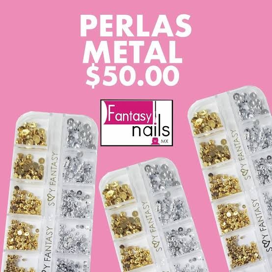 Fantasy Estuche Medias Perlas Metal Plata/Dorado