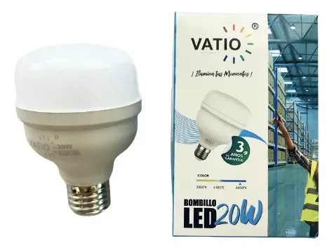 Vatio bombillo LED 20W blanco