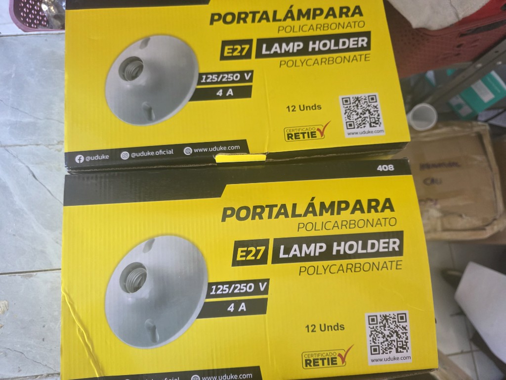 E27 portalámpara blanco