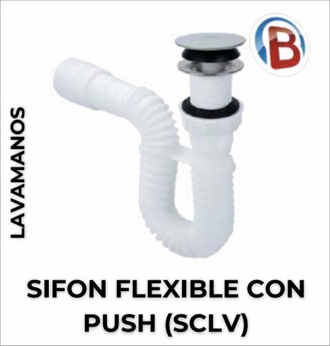 Sifón flexible con canastilla