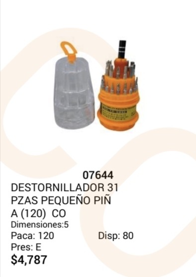 Destor  de precision naranja