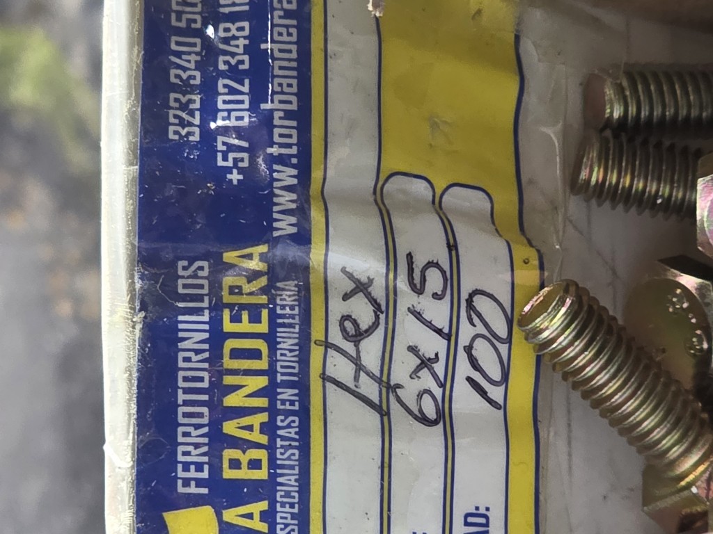 tornillo Hex 6x15