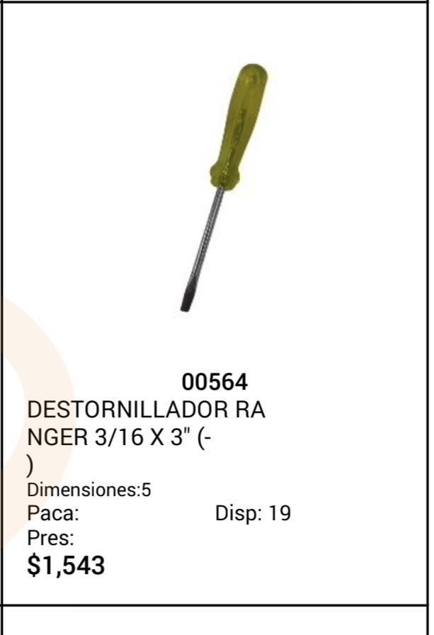 3/16 x 3 DESTOR ESTRIA