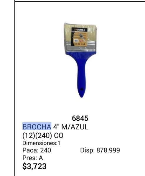 PaintPro brocha azul 4" M AZUL