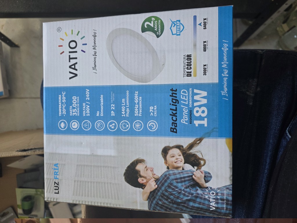 Vatio panel LED 18W blanco