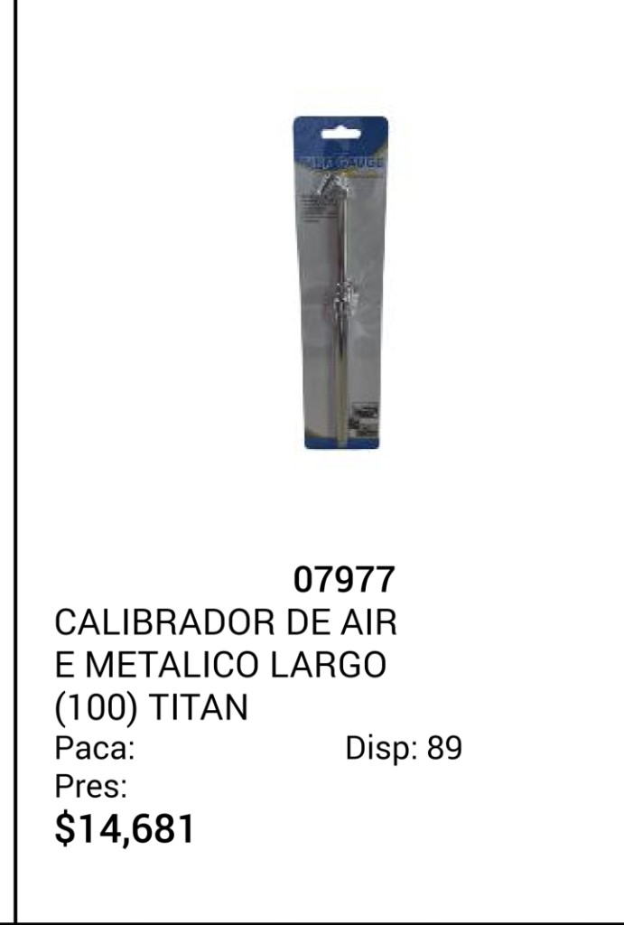 Tire Gauge metalico