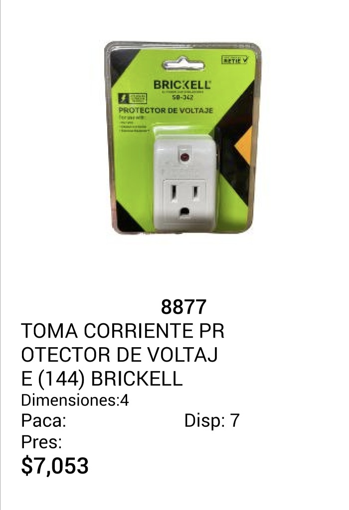 Toma corriente protector de voltaje blanco