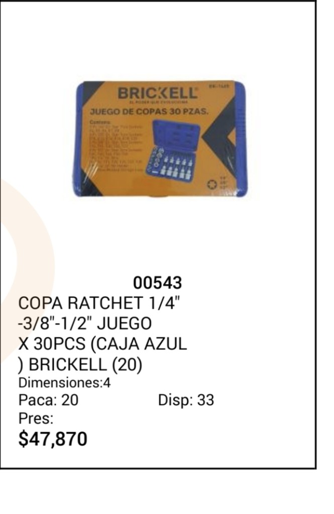 Brickell juego de copas 30 piezas