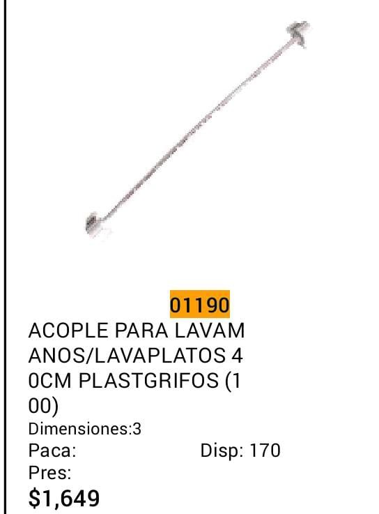 Naranja  acople  lavamanos 40cm