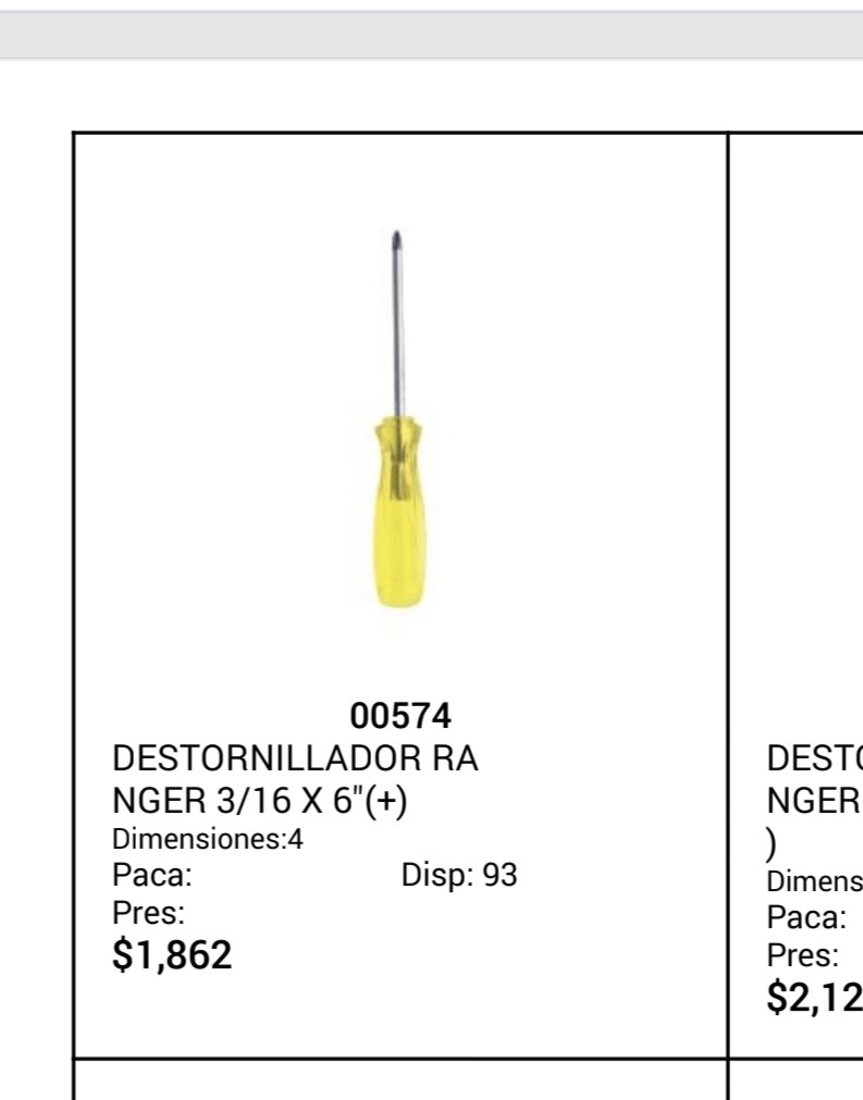 3/16x6 DESTOR ESTRIA