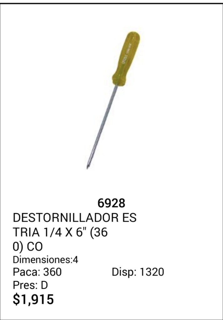 1/4x6 DESTOR ESTRIA