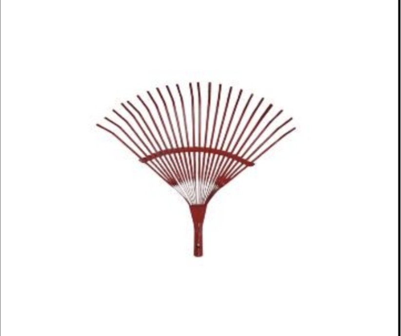 Rastrillo jardin rojo