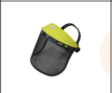 Careta facial amarilla con malla