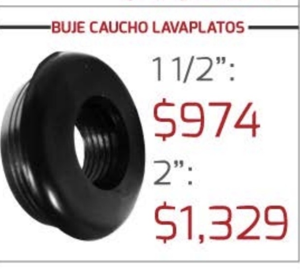 Empaque Lavaplatos negro 2x1 1/4