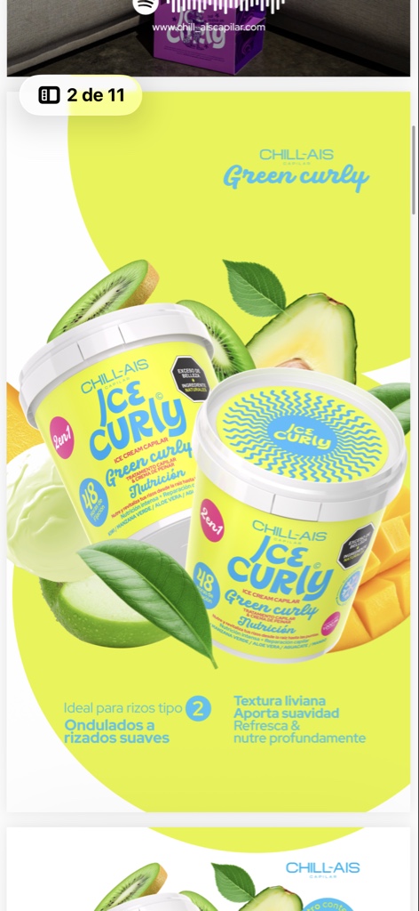 Ice curly Nutrición