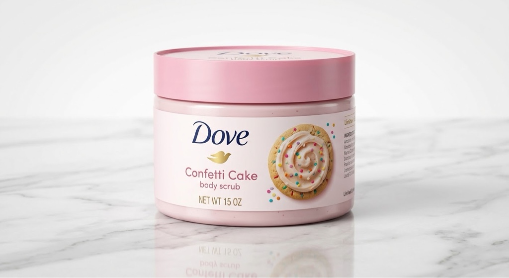 Exfoliante Corporal Dove x Crumbl Confetti Cake