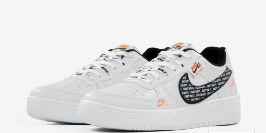 AF1 BLANCO NEGRO Y NARANJA