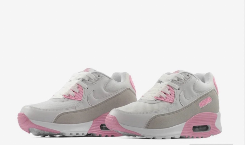 Air Max Blanco Gris y Rosa