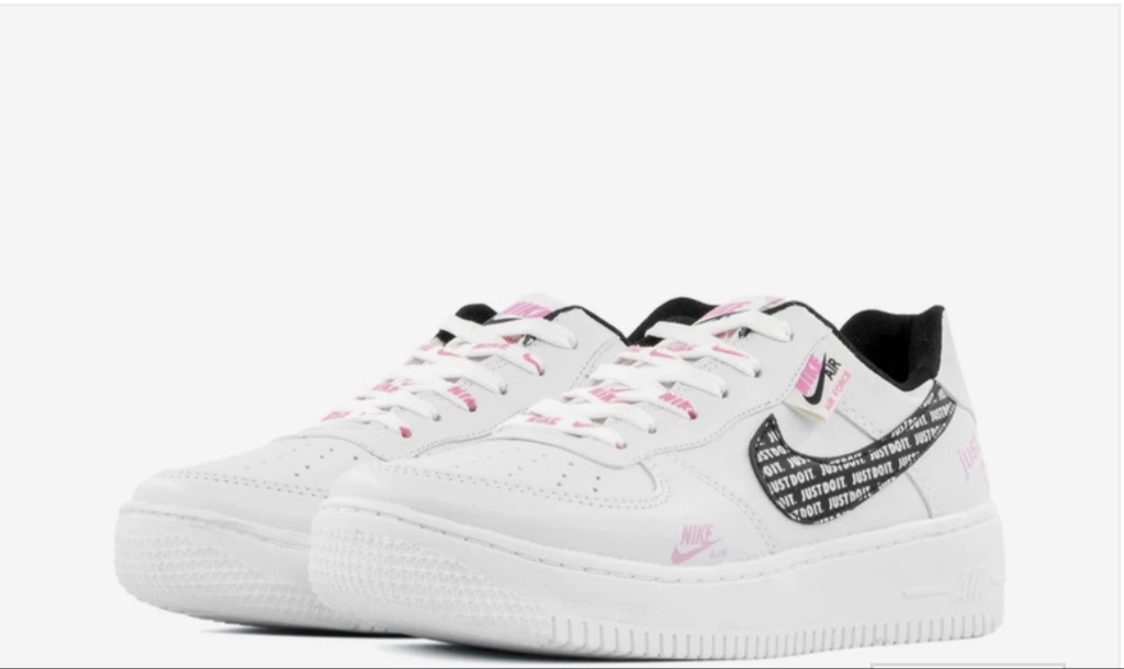 AF1 BLANCO NEGRO Y ROSA