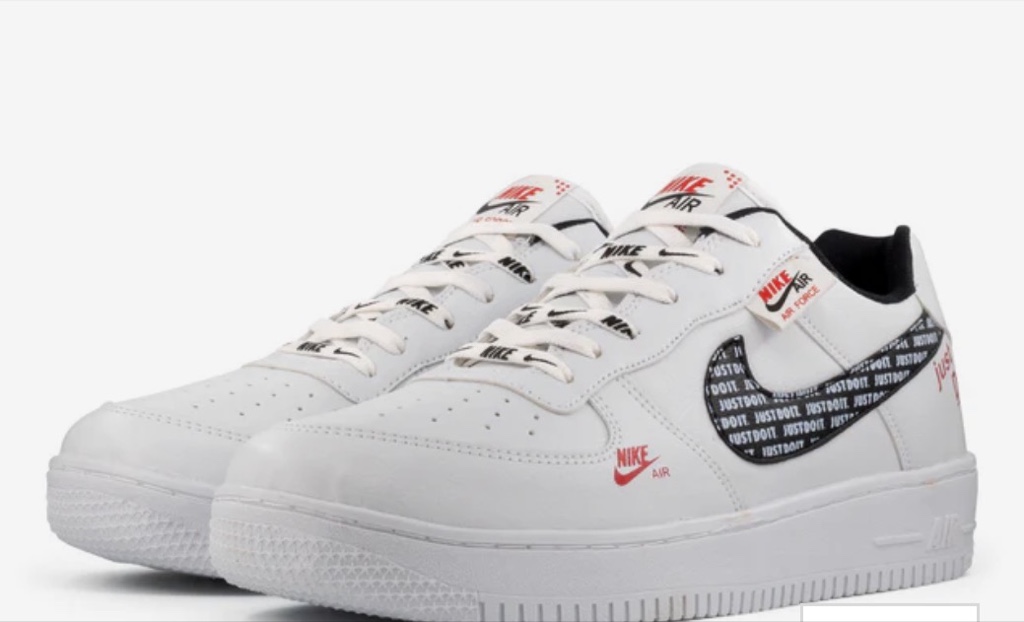 AF1 BLANCO CON NEGRO Y ROJO