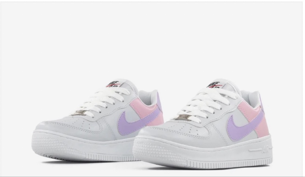 AF1 BLANCO CON ROSA Y LILA