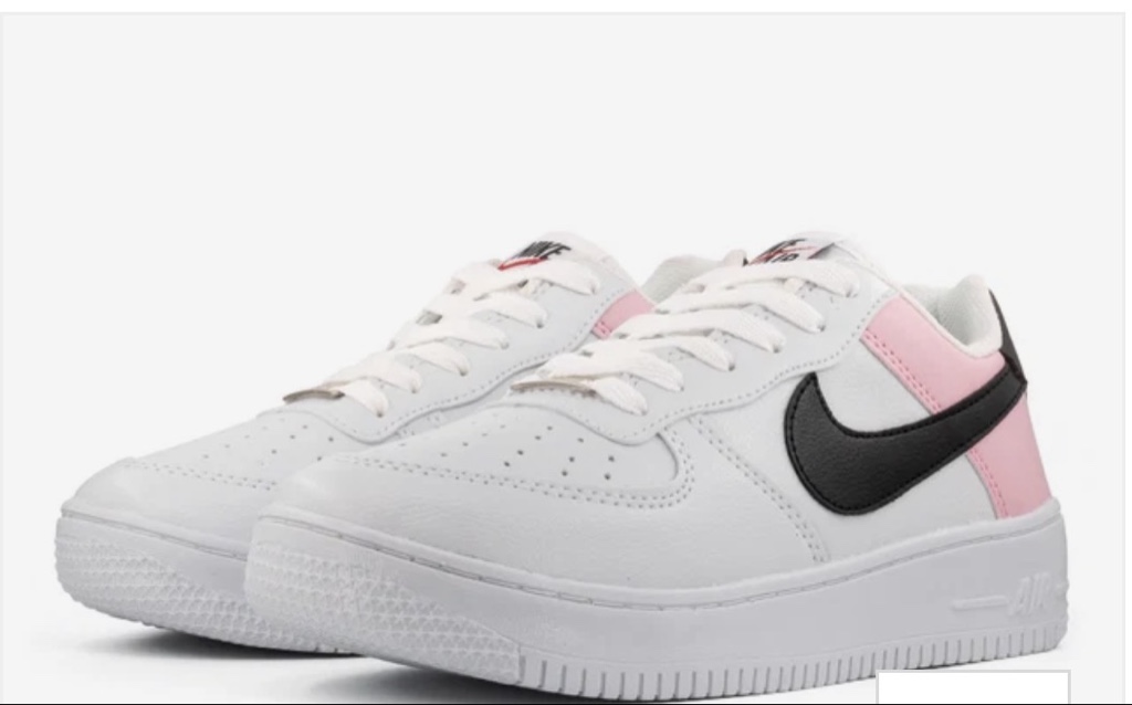 AF1 BLANCO CON ROSA Y NEGRO