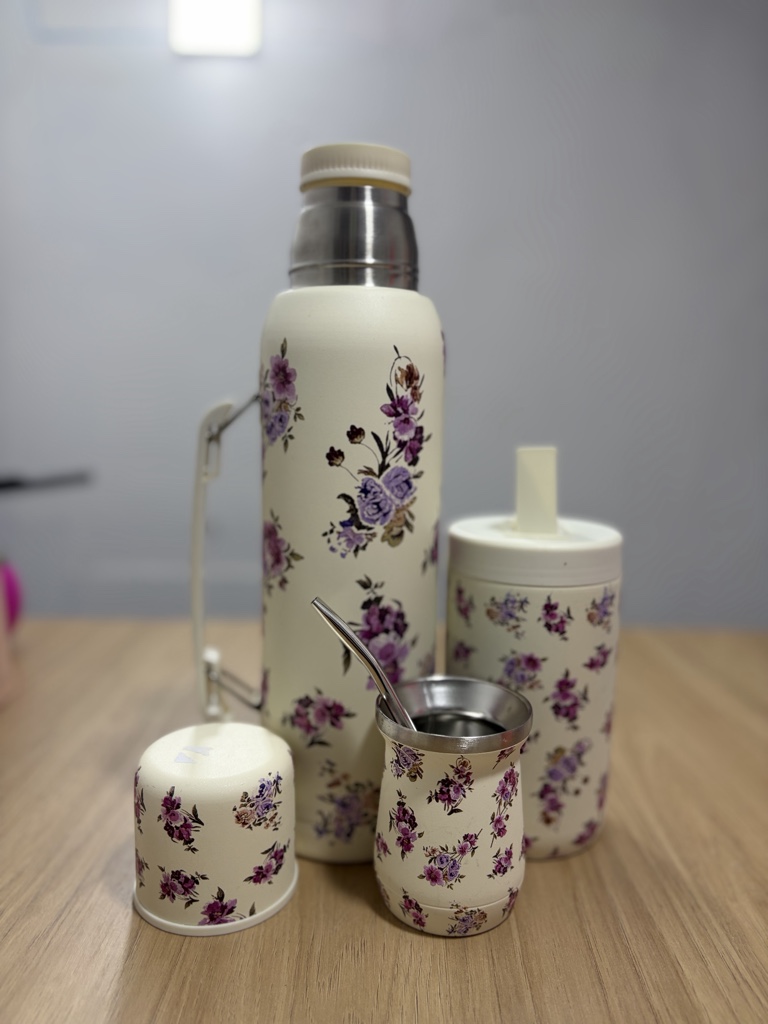 Kit yerbero 3pcs con diseños UV